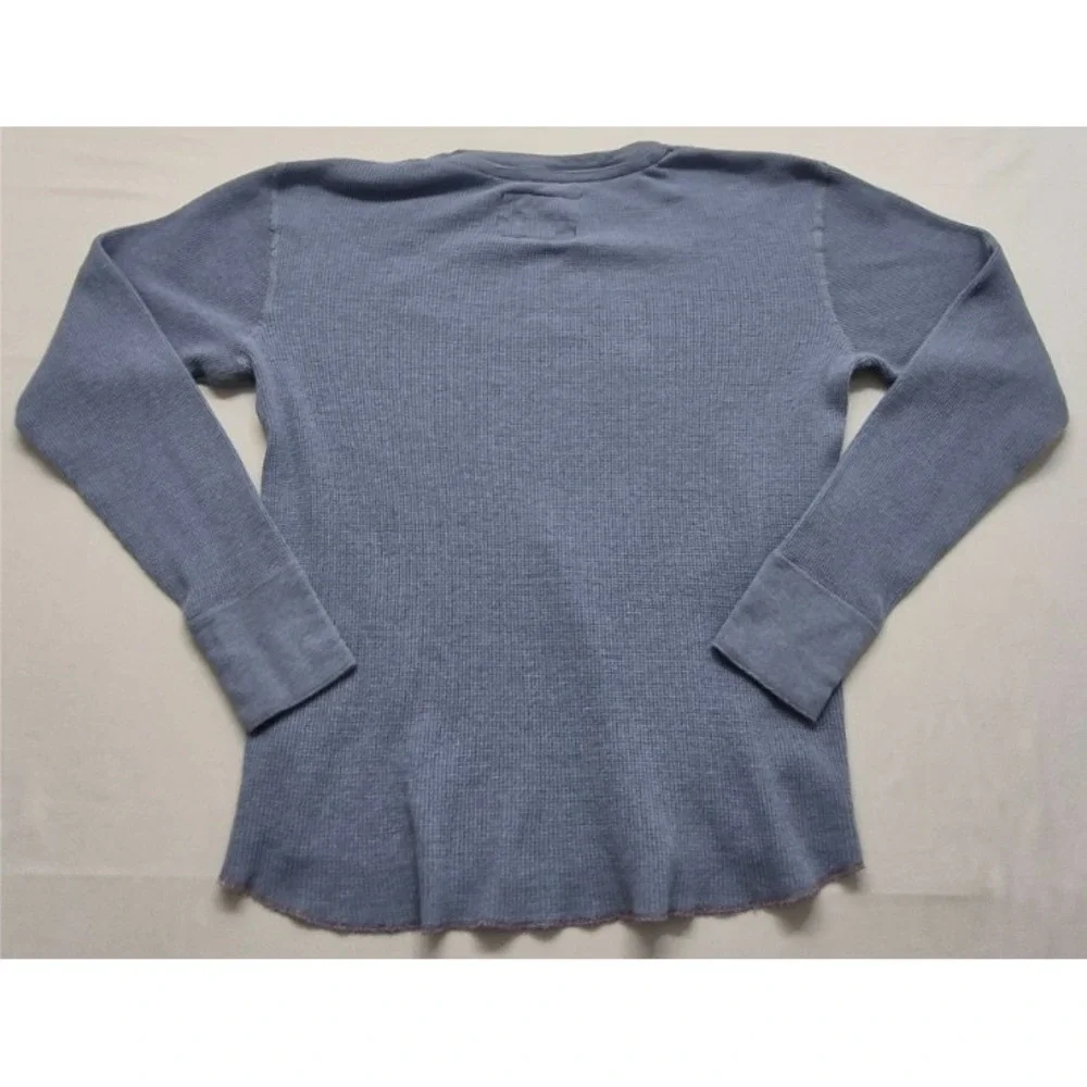 American‎ Eagle men's blue Thermal pullover long sleeve shirt sz. M Cotton
